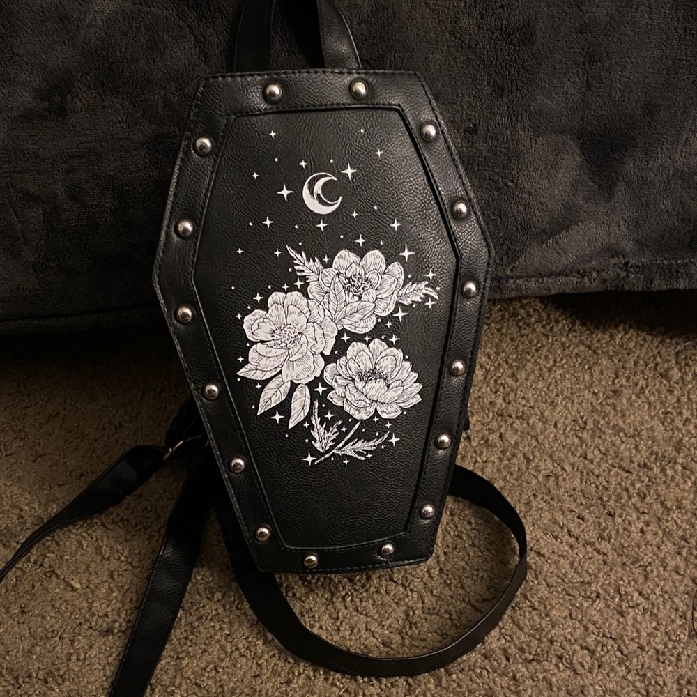 Black Floral Women Bag